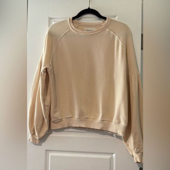 THE GREAT. The teammate sweatshirt in washed white size 0 - Picture 5 of 7